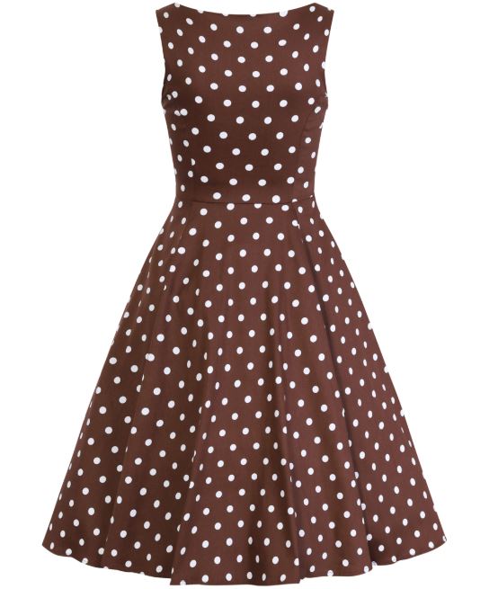 Chocolate Dot Dress Brown – Madchique.com